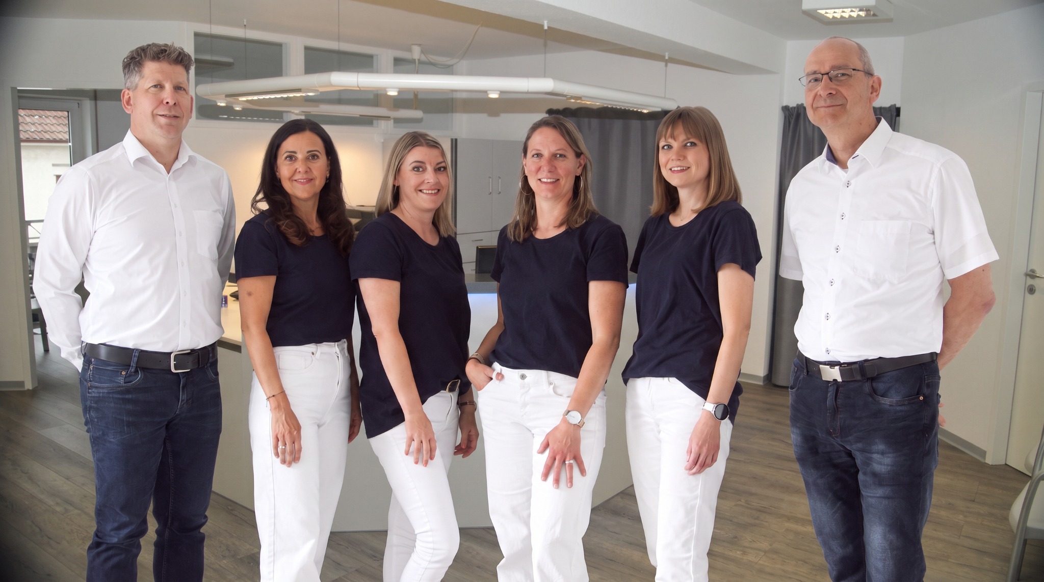Das Team der Augenärzte Ochsenhausen vor der Anmeldung